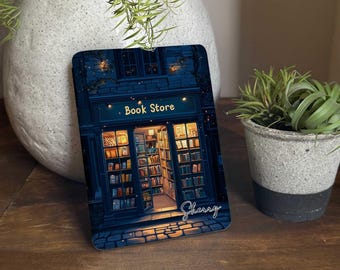 Personalized Night Book Shop Kindle Case Paperwhite 12th 11th Gen Case 2024/2021, Kindle Colorsoft Cover with Strap,  Kobo Clear Case Gifts