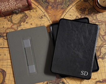 Personalised Faux Leather Kindle case All New Paperwhite 12th Gen 7“ Case, Kindle 11th 10th Gen 6" Case With Strap, Custom Book Lover Gifts