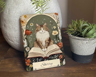 Personalized The Reader Kindle Case Paperwhite 12th 2024 Case Colorsoft 7 inch Cover, Paperwhite 6.8&quot; Case, Fire HD Case Gifts For Cat Lover