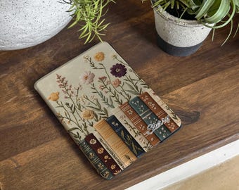 Embroidered Book Kindle Case Paperwhite 12th 2024 Case Colorsoft 7 inch Cover, Paperwhite 6.8&quot; Case, Kindle 2024 Fire HD Case Gifts For Mom
