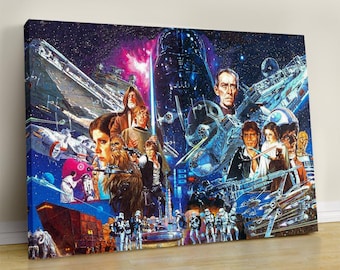 Star Wars Posters Vintage Star Wars, Wall Art, Movie Poster Print, Space Travel Poster, Vintage Movie, Star Wars Film, Canvas Wall Art