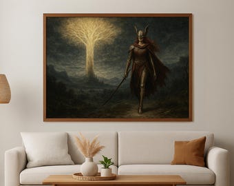 Malenia Elden game Canvas Art: Handmade Gaming Poster