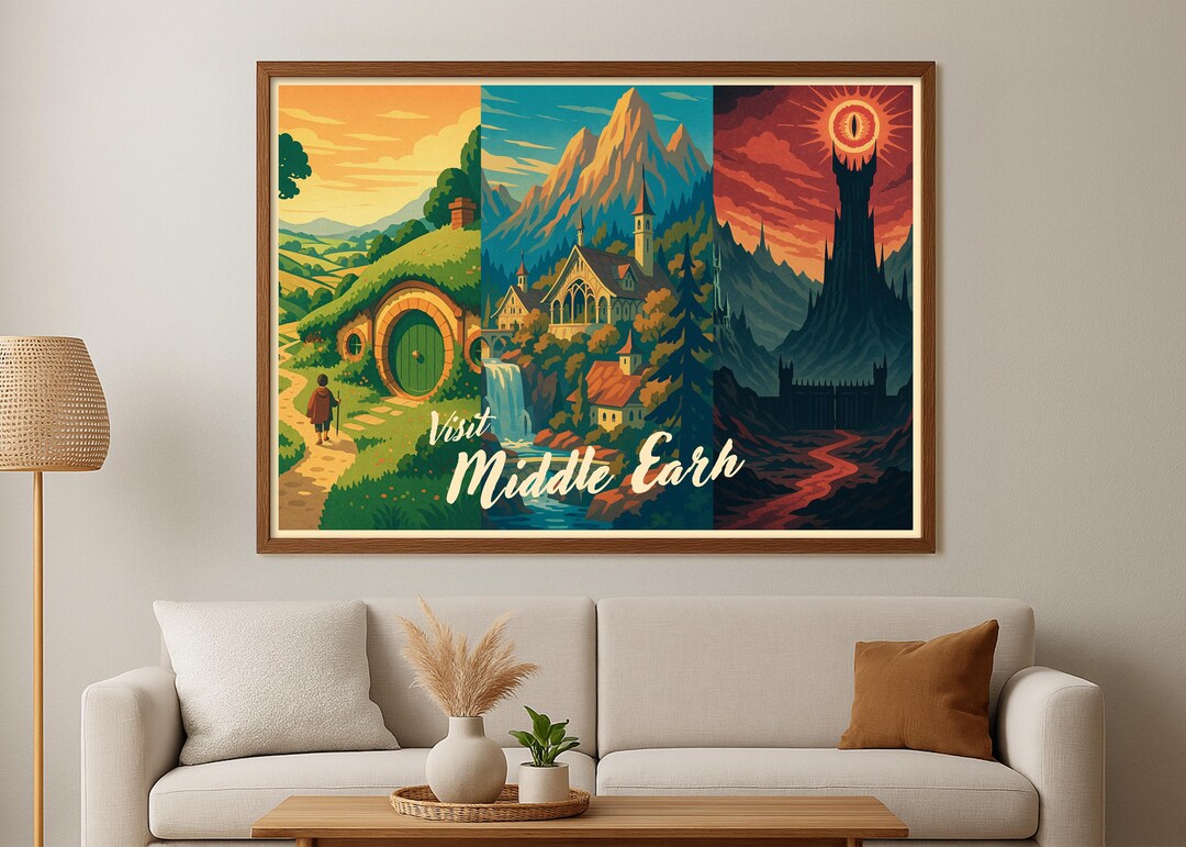 Rivendell Travel Poster: Lord of the Rings Wall Art, Middle Earth Print ...