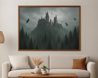 Magic Castle Canvas Print: Wizard School Wall Art