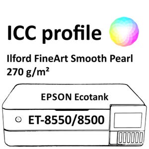 ICC profile Ilford FineArt Smooth Pearl 270 gsm and Epson ET-8550/8500 (Claria ET 114 ink)