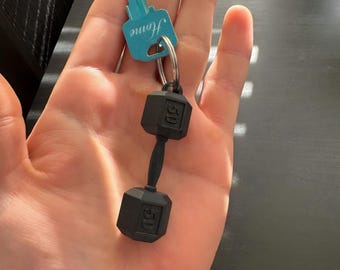 Llavero con pesas para gimnasio; mancuernas, pesas rusas y accesorios para gimnasio