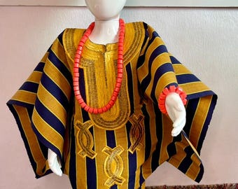 3 piece Agbada Set - Boys Agbada Traditional wear African traditional wear Yoruba Agbada Nigerian Agbada Asooke