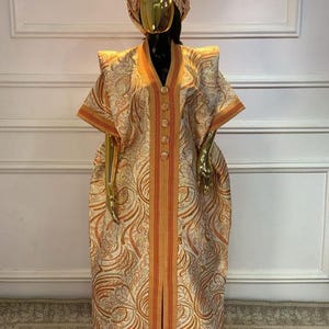 African Dress Damask Boubou | Danshiki | Kaftan | Jalabiya | Rich Aunty | Nigerian Dress| Party Dress | Boubou| African Dress | Rich Madam
