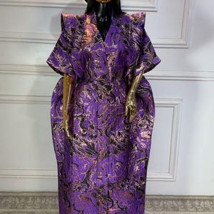 African Dress Damask Boubou | Danshiki | Kaftan | Jalabiya | Rich Aunty | Nigerian Dress| Party Dress | Boubou| African Dress | Rich Madam