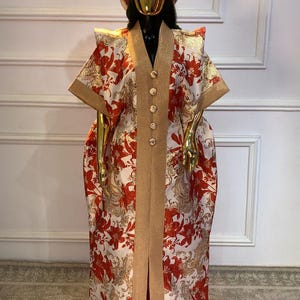 African Dress Damask Boubou | Danshiki | Kaftan | Jalabiya | Rich Aunty | Nigerian Dress| Party Dress | Boubou| African Dress | Rich Madam