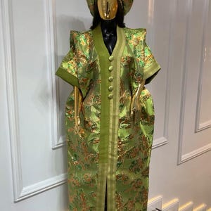African Dress Damask Boubou | Danshiki | Kaftan | Jalabiya | Rich Aunty | Nigerian Dress| Party Dress | Boubou| African Dress | Rich Madam