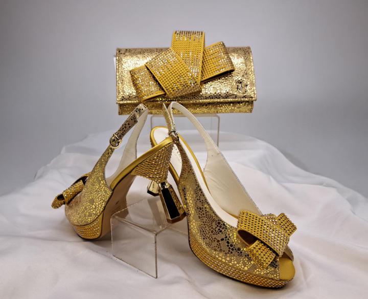 パーティーバッグ パンプス Lセット シャンパンゴールド Gold shoes and matching bag - Etsy 日本