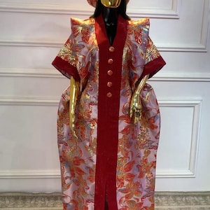 African Dress Damask Boubou | Danshiki | Kaftan | Jalabiya | Rich Aunty | Nigerian Dress| Party Dress | Boubou| African Dress | Rich Madam