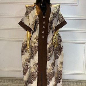African Dress Damask Boubou | Danshiki | Kaftan | Jalabiya | Rich Aunty | Nigerian Dress| Party Dress | Boubou| African Dress | Rich Madam
