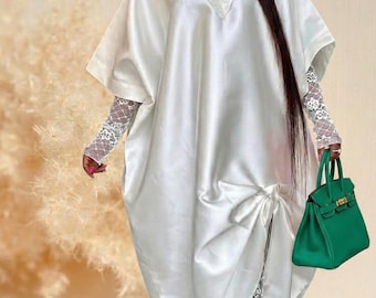 Élise – gebroken witte set van 2 Chantilly Lace & Mikado