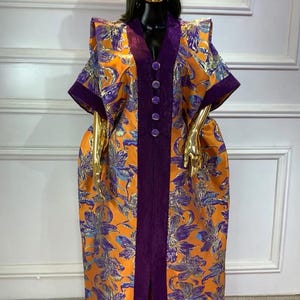 African Dress Damask Boubou | Danshiki | Kaftan | Jalabiya | Rich Aunty | Nigerian Dress| Party Dress | Boubou| African Dress | Rich Madam
