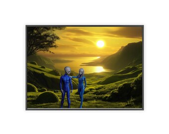 Poster with Wooden Frame - Elan and Anya - Essassani Sunset
