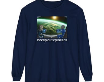 Intrepid Explorere - Unisex Garment-dyed Long Sleeve T-Shirt