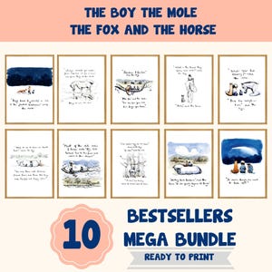 O Menino, a Toupeira, a Raposa e o Cavalo de Charlie Mackesy - Página do Livro - Arte para Imprimir - Pôster - Pacote de Mais Vendidos - Tamanho A4