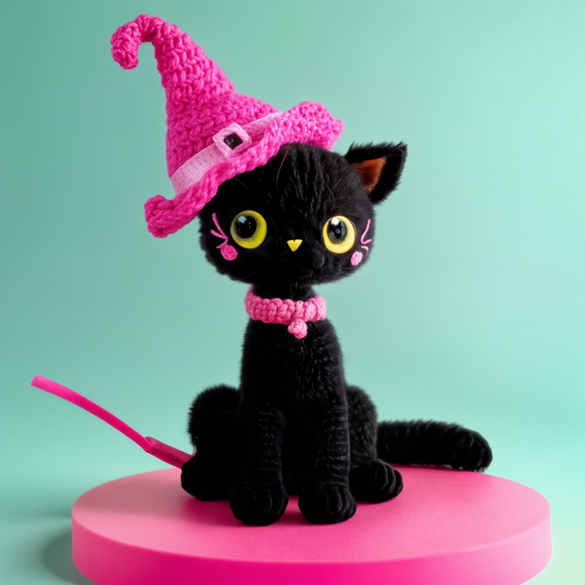 Haakpatroon voor Black Witch Cat Amigurumi - Beginnersvriendelijke PDF-tutorial voor Halloween-decor of handgemaakte cadeaus