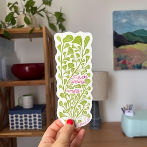 Segnalibro Biblico “Fede Speranza Amore” • 1 Corinzi 13:13  • disegnato a mano • Carta di Cotone • regalo cristiano
