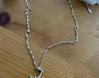 Silver Star Pendant Necklace, Stainless Steel Northern Star Design, Elegant Women’s Necklace, Celestial Jewelry, Perfect Gift for Her