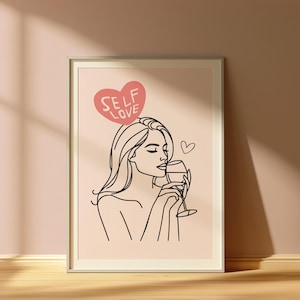 Woman Line Drawing Art Print, Minimalist Feminine print, Home Decor, Female Body Print Poster, Modern Body Line Art, Digital Download