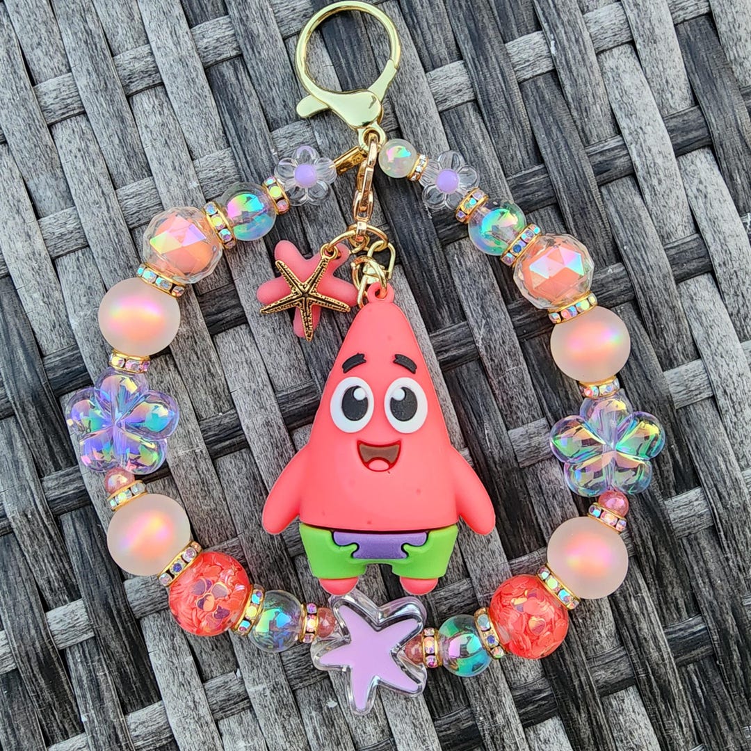 Beaded Kawaii Keychain, Bag Charm, Purse Charm, Bag Clip, Backpack ...