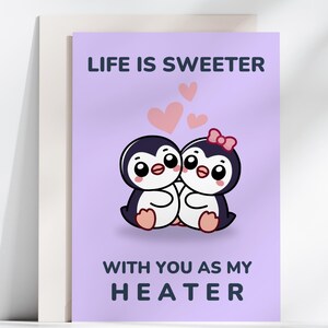 Carte de voeux douce pour la fête des mères - La vie est douce avec vous comme mon radiateur, carte imprimable, cadeau de fête des mères, carte de voeux numérique pour maman