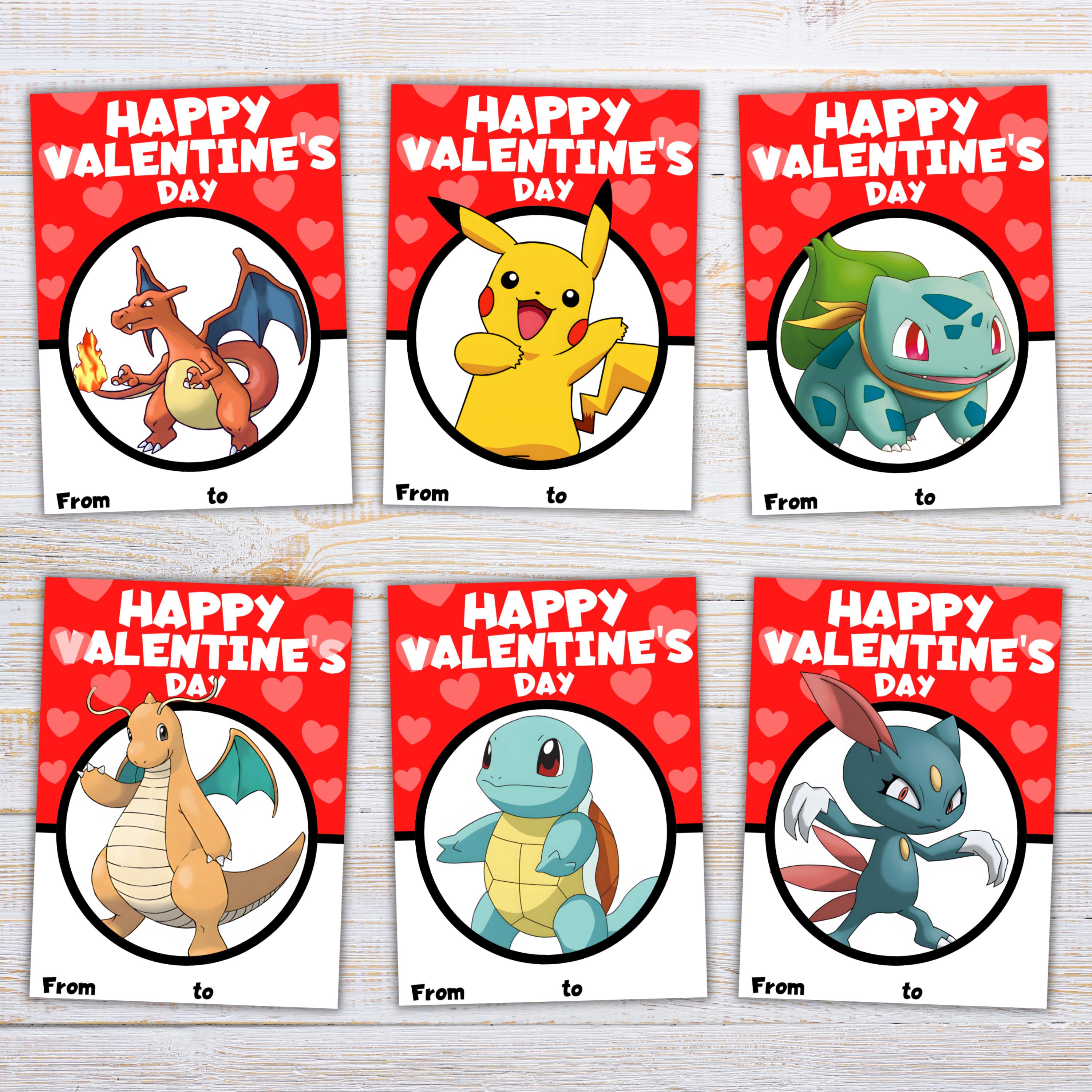 Pokemons Card Valentine - Etsy Pokemons Card Valentine - Etsy