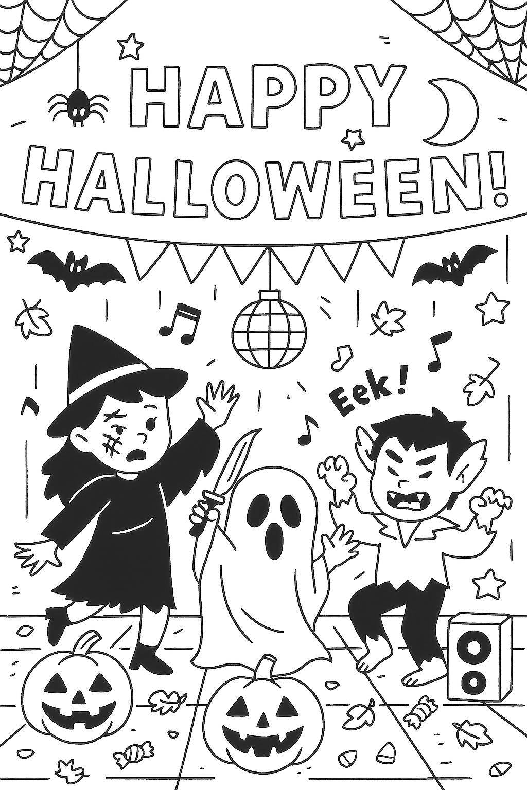 Kids Halloween Coloring Pages Bundle | Printable Spooky Cute Activity ...