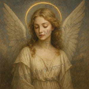 Wings of Light: Divine Angel Illustration | Digital Download | religious Inspiration | Religious Art | Heavenly Guardian Digital Artwork