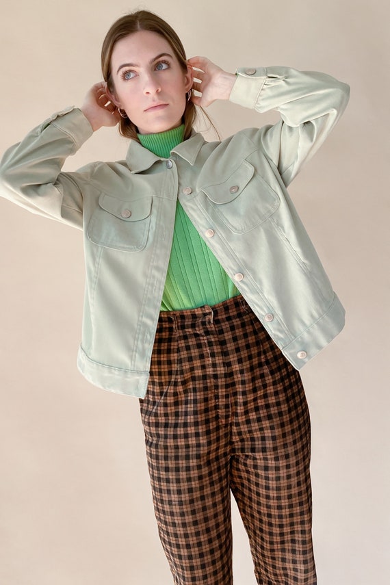 1990s Celery Microsuede Jacket