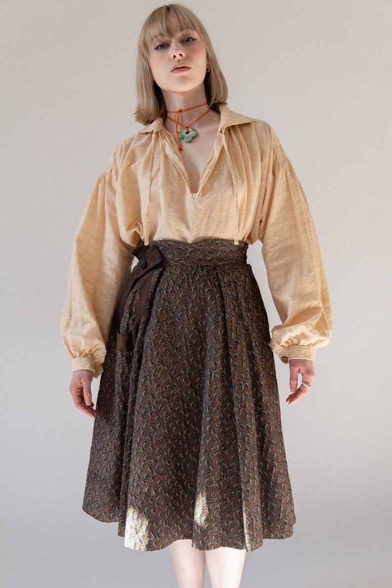 50s Brocade Pleated Skirt 0/2 image 1