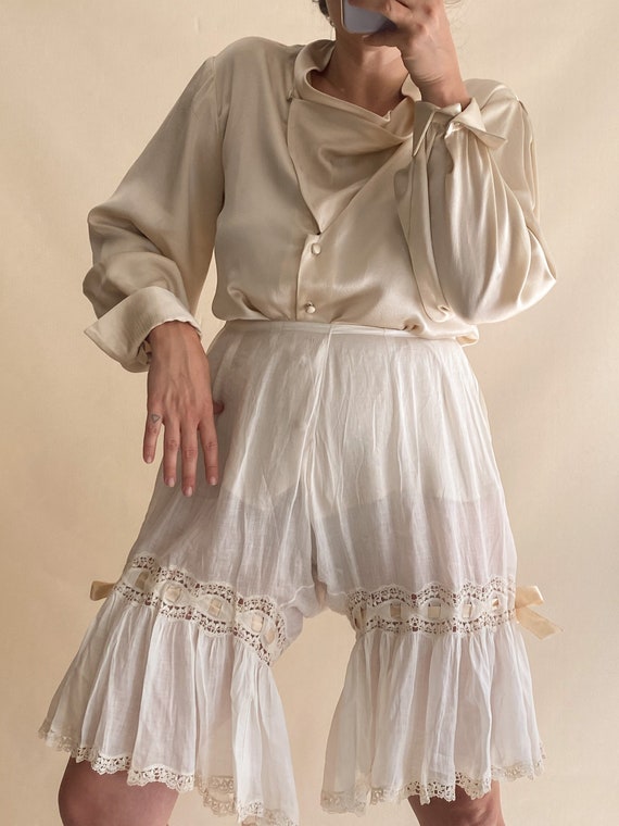 1980s Champagne Silk Blouse