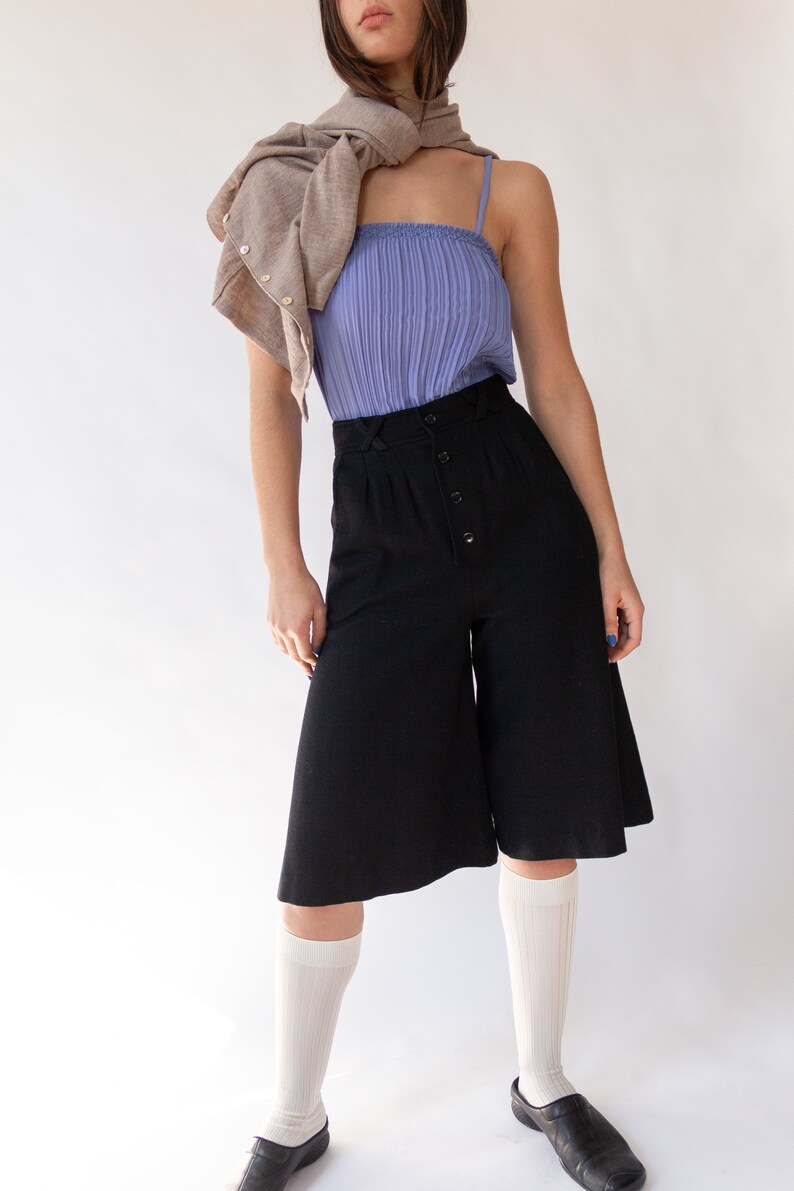 70s Wool Wide Culottes sz 2/4 image 3