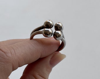 Sterling Quad Ball Ring