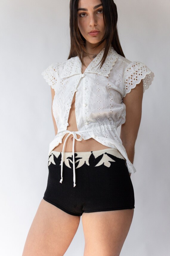 50s Knit Petal Beach Shorts - image 2