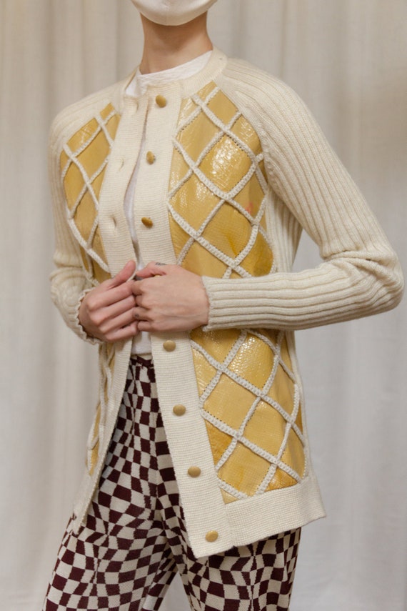 1960s Italian Python Knit Cardigan