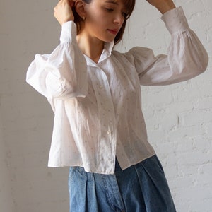Antique Edwardian Cotton Lawn Blouse