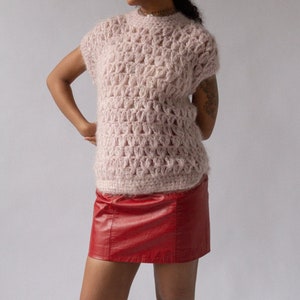 70s Mohair Crochet Cloud Top image 2