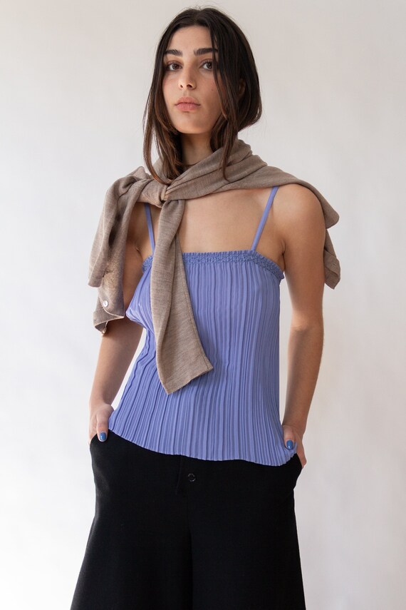 80s Violet Pleat Camisole - image 1