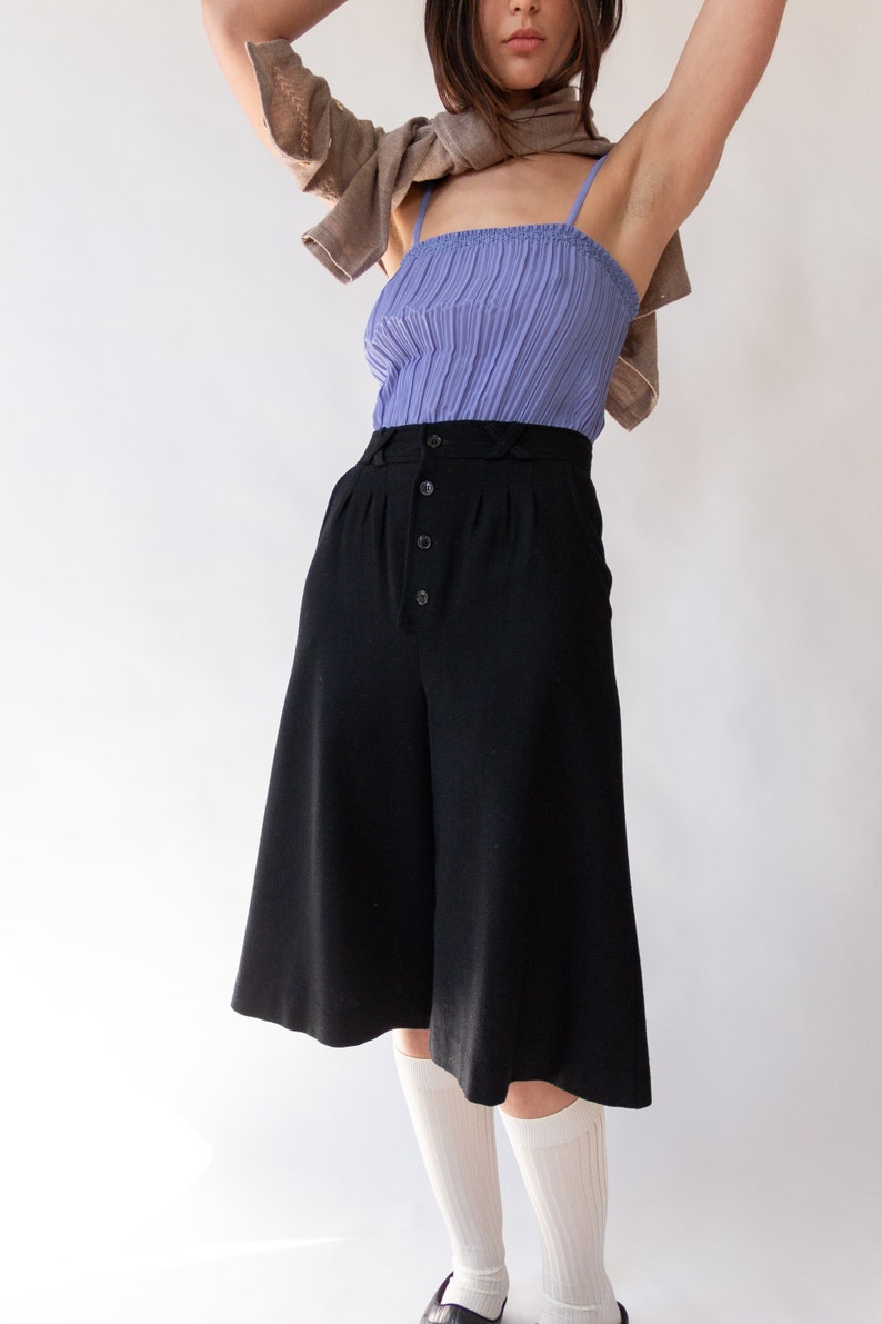 70s Wool Wide Culottes sz 2/4 image 4