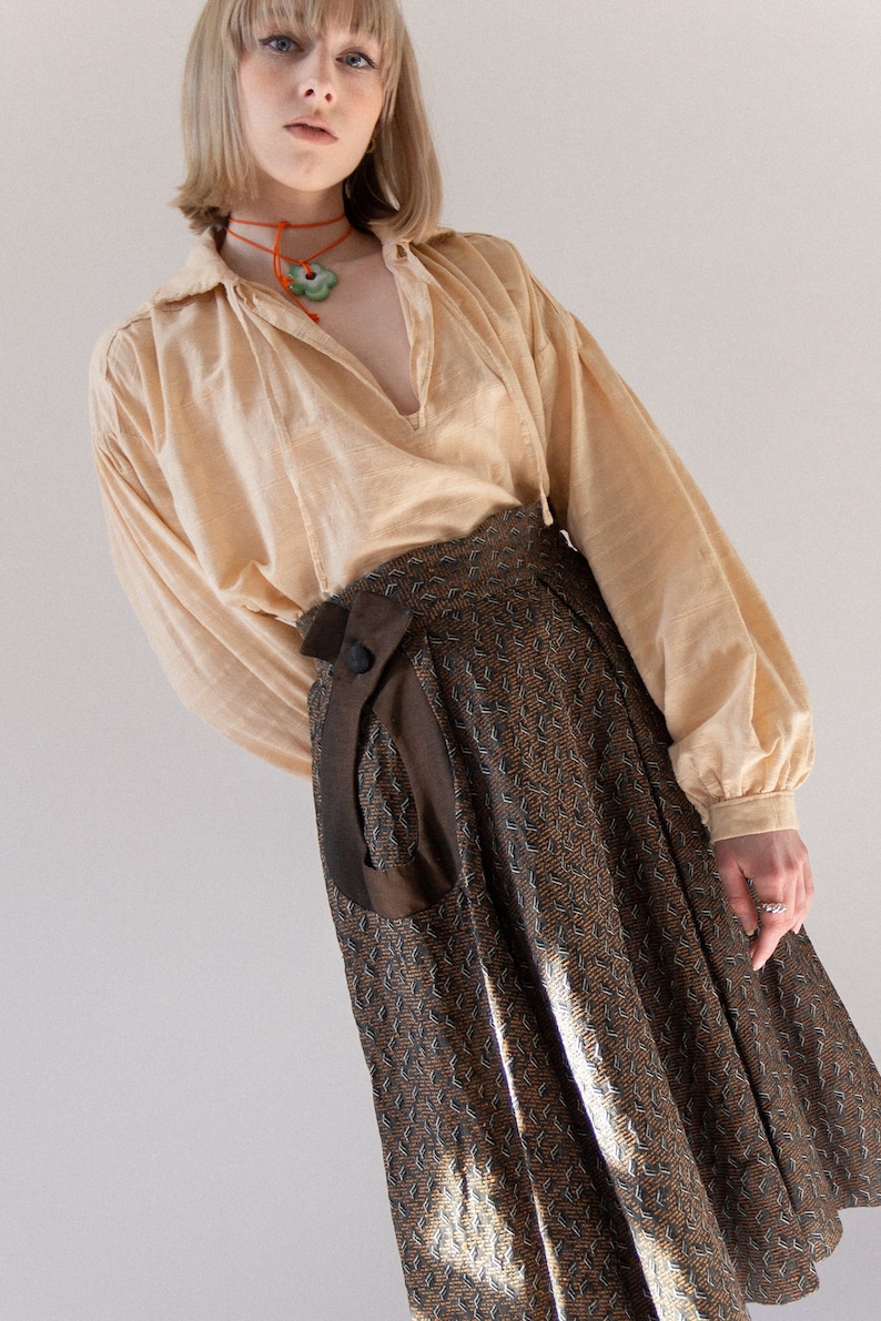 50s Brocade Pleated Skirt 0/2 image 4