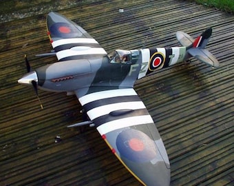 Spitfire MkIX 49" balsa RC aircraft plans and dxf cad data