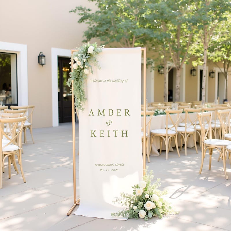 Fabric Wedding Sign - Etsy