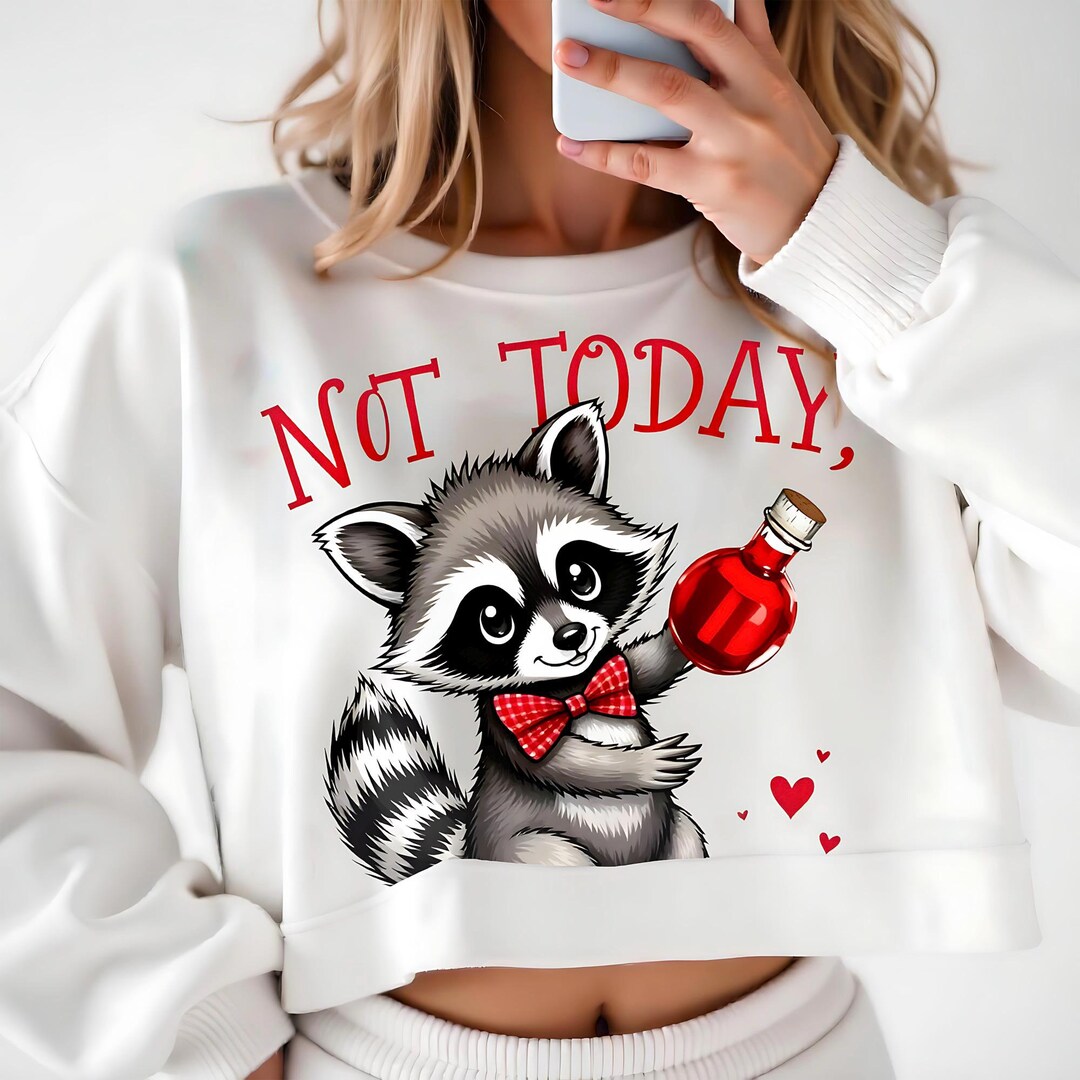 Cupid Raccoon Not Today Cupid Funny Raccoon PNG, Valentines Day, Cute Animal ...