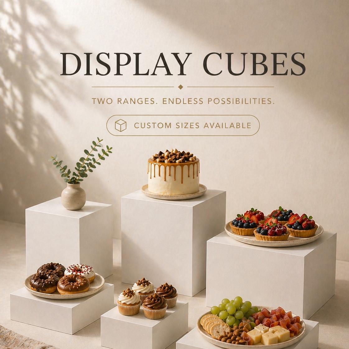 Cubes - Custom Sizes - Food / Buffet Riser - Table Plinth - Cake Stand ...