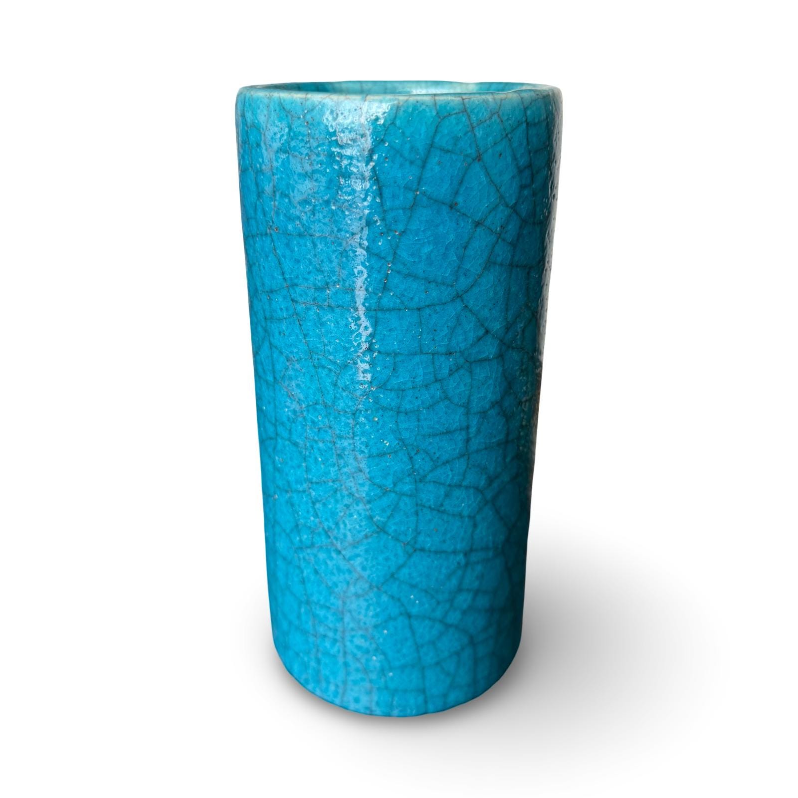 Bougeoir Vase Brutaliste En Grès Pieter Groeneveldt, Style Vintage, 12x15 Cm