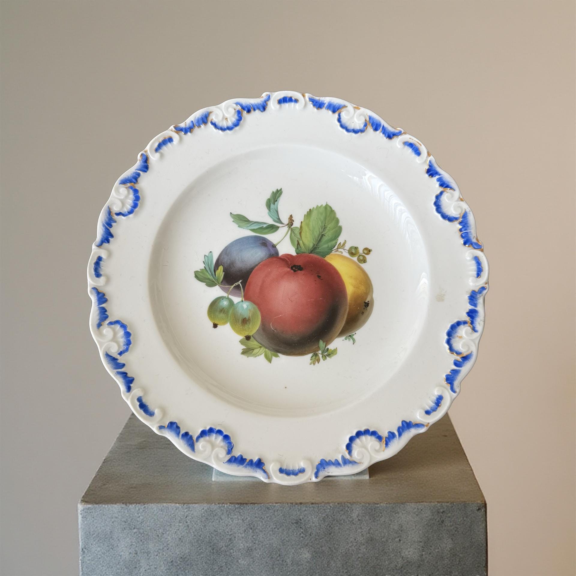 Meissen Plates With Fruit - Etsy